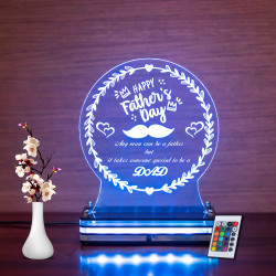 Relationship DAD circle writeup LED light plaque | Personalized photo / name / message LED