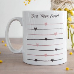Row of Hearts Special Occasion Mug