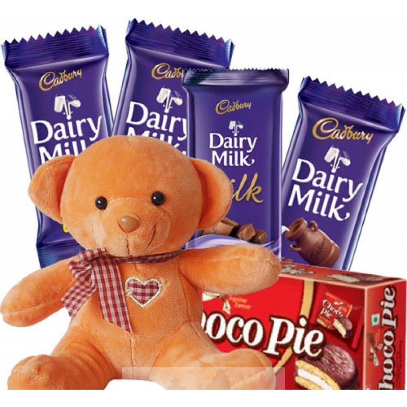 teddy bear with dairy milk