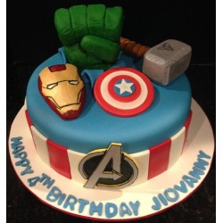 2kg Avengers Theme Cake