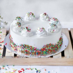 1/2 kg Rainbow  Vanilla Cake With Sprinkles