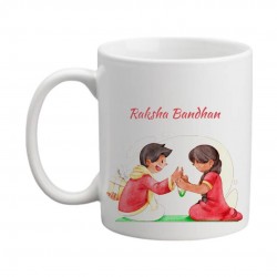 Cute Brother Sister Rakhi Print Mug
