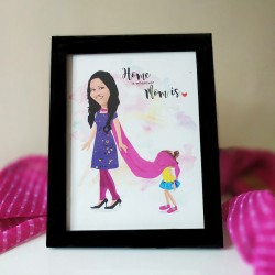 Home is Wherever Mom is - Personalized Caricature